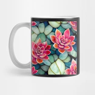 Watercolor succulent pattern Mug